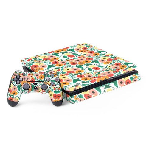 Bouffants and Broken Hearts Geometric Flowers PlayStation PS4 Skins